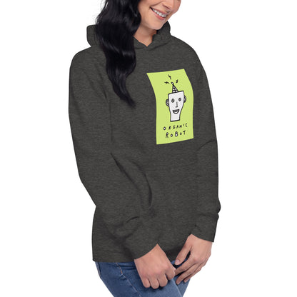 Organic Robot, Green - Unisex Hoodie