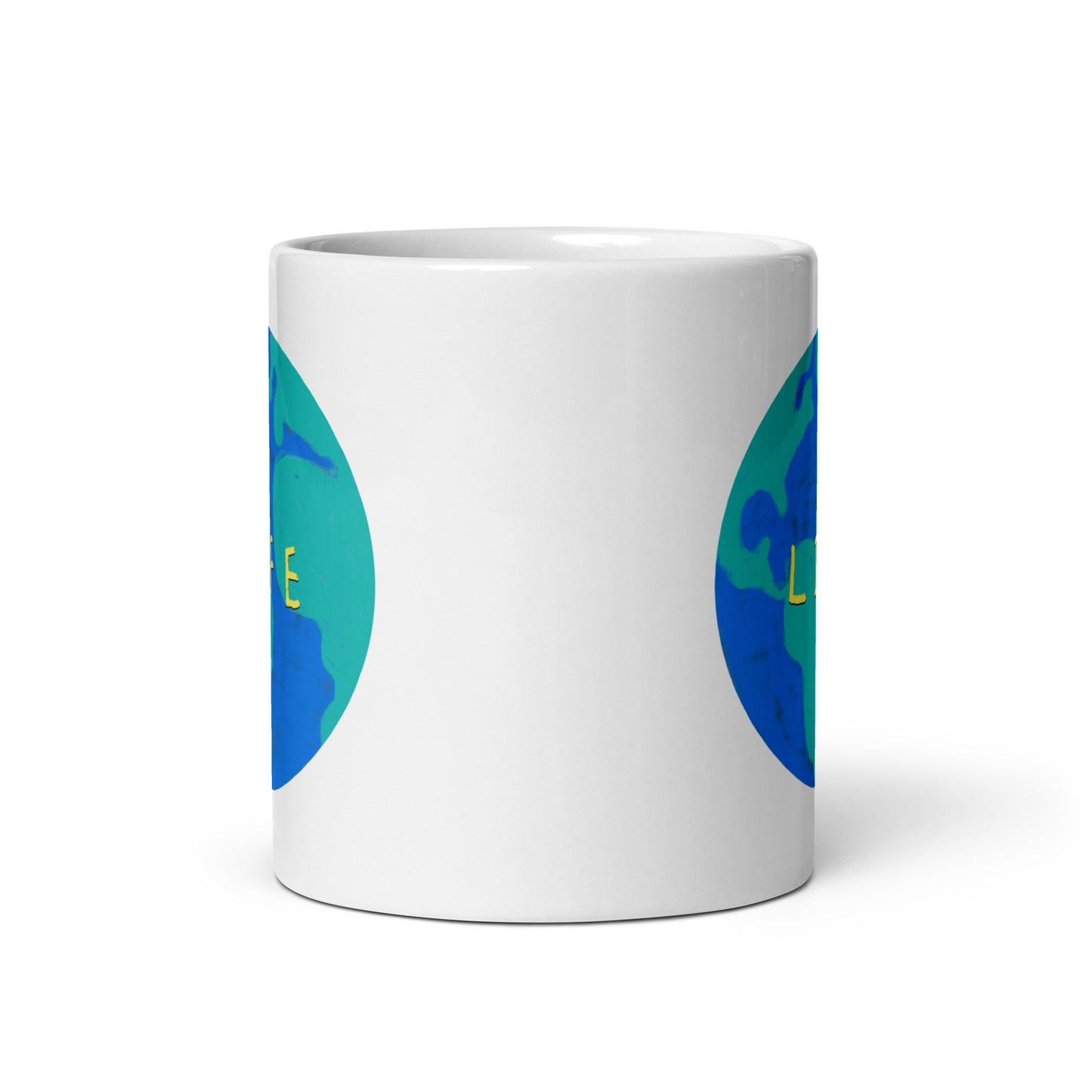 Life Globe - White glossy mug