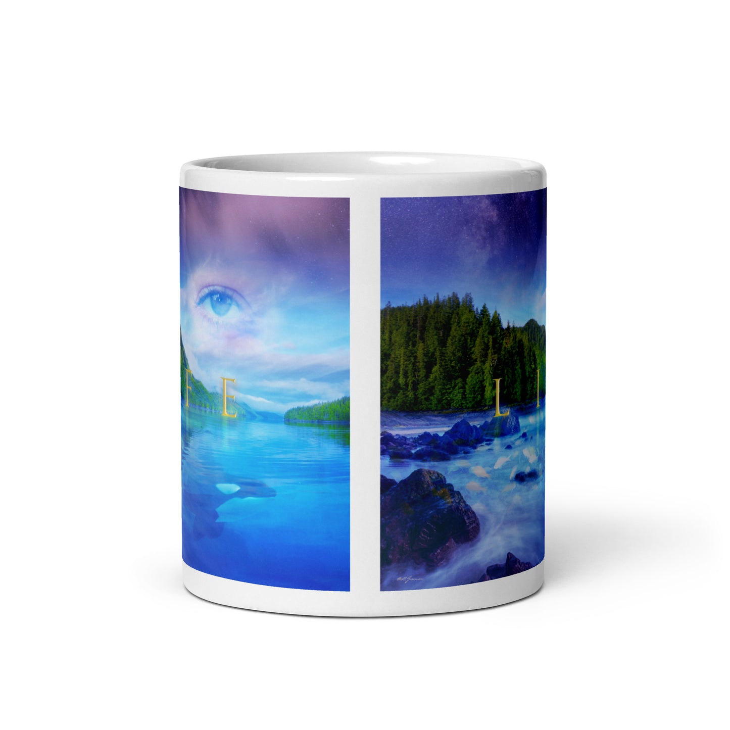 Life Landscape - White glossy mug