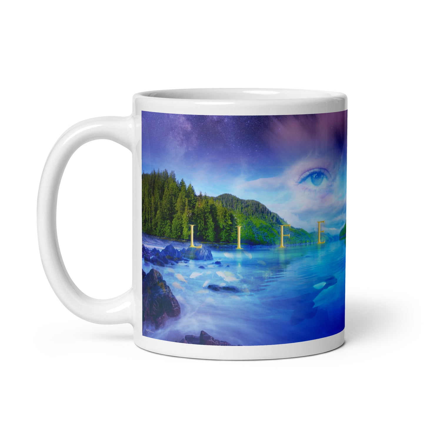 Life Landscape - White glossy mug