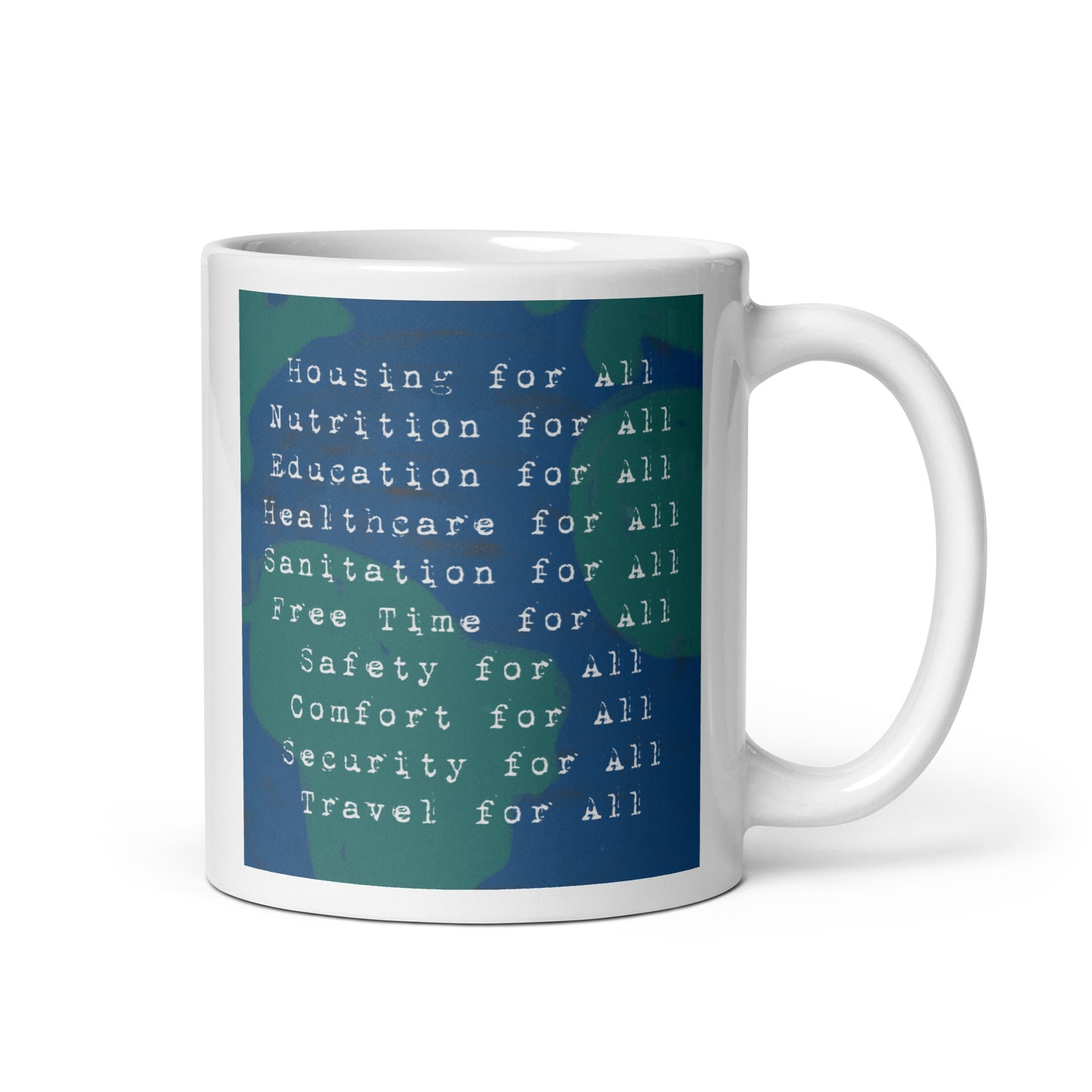 Rights for All - White glossy mug