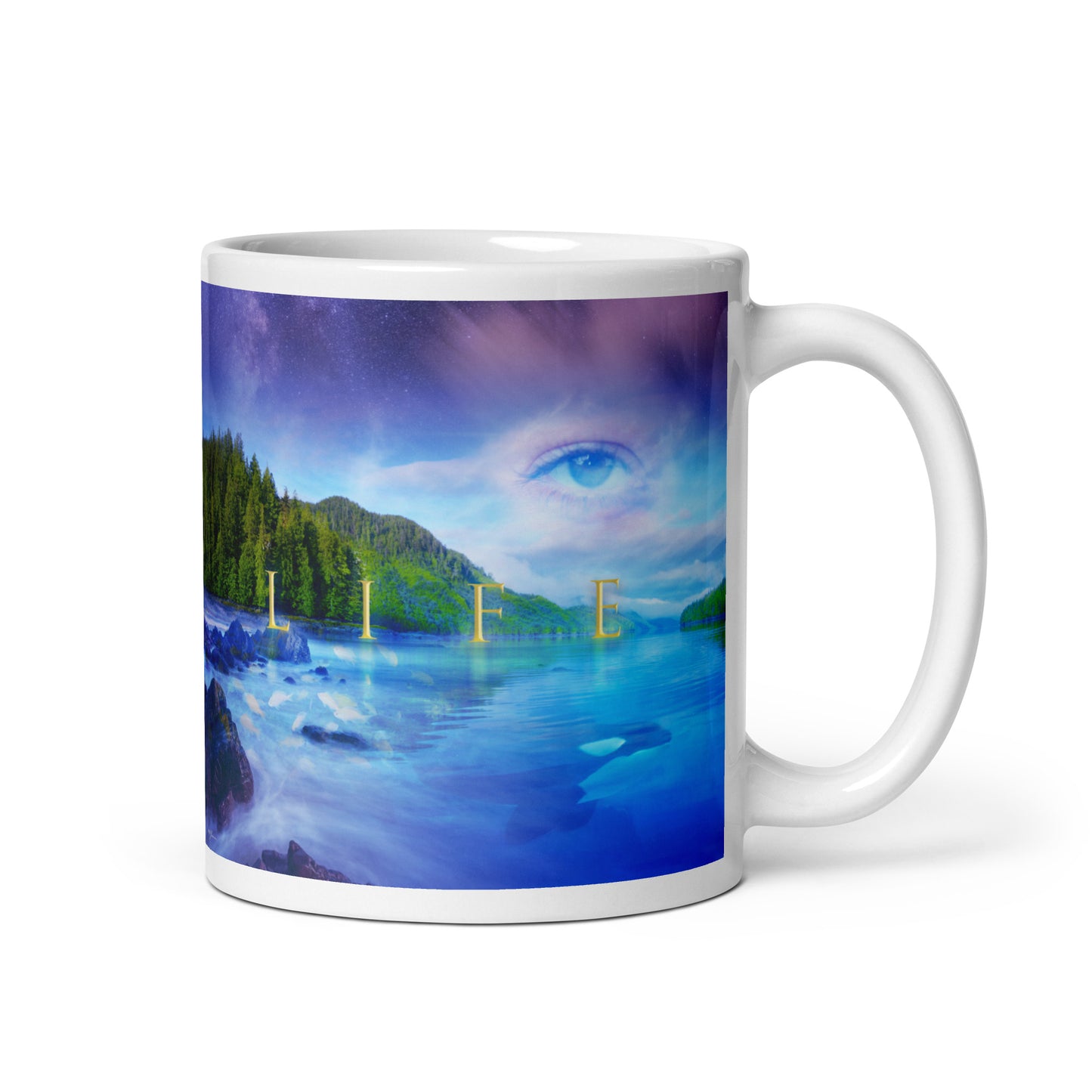 Life Landscape - White glossy mug