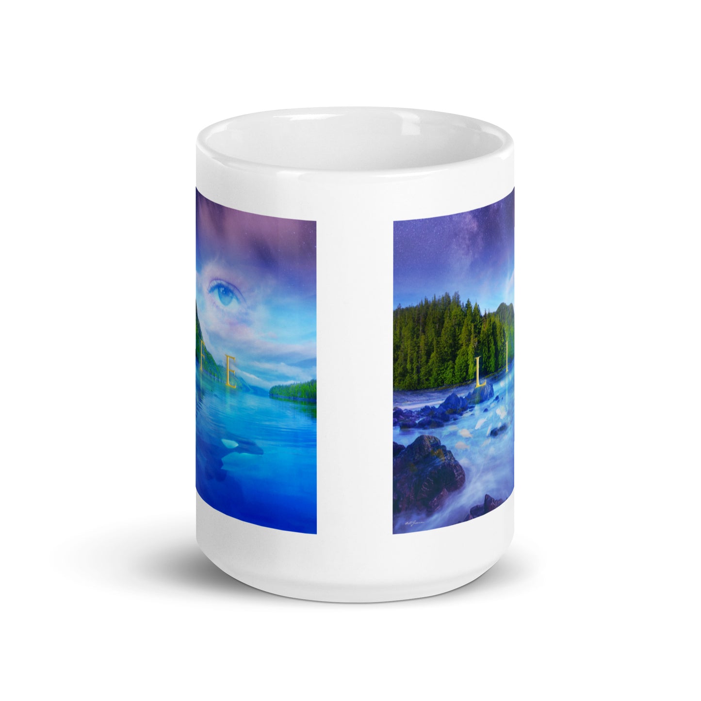 Life Landscape - White glossy mug