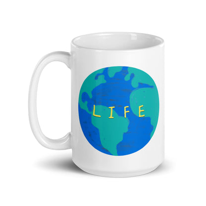 Life Globe - White glossy mug