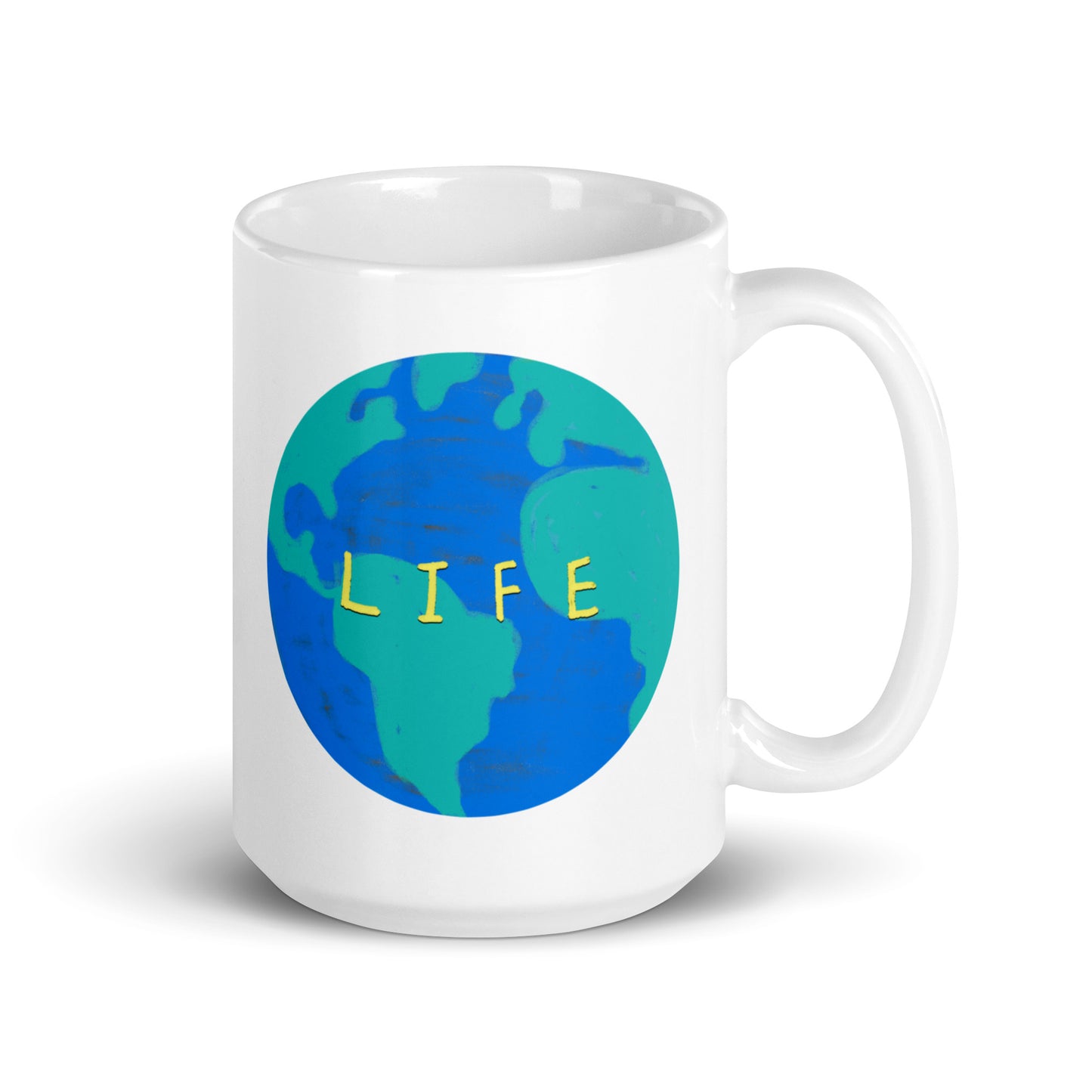 Life Globe - White glossy mug