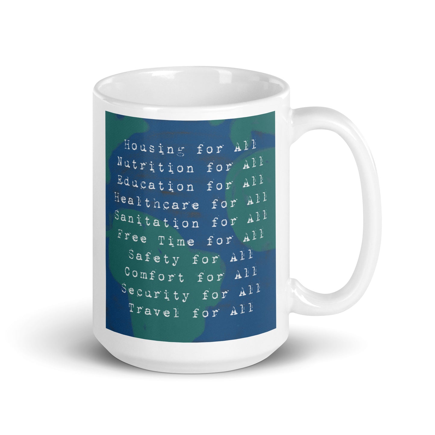 Rights for All - White glossy mug