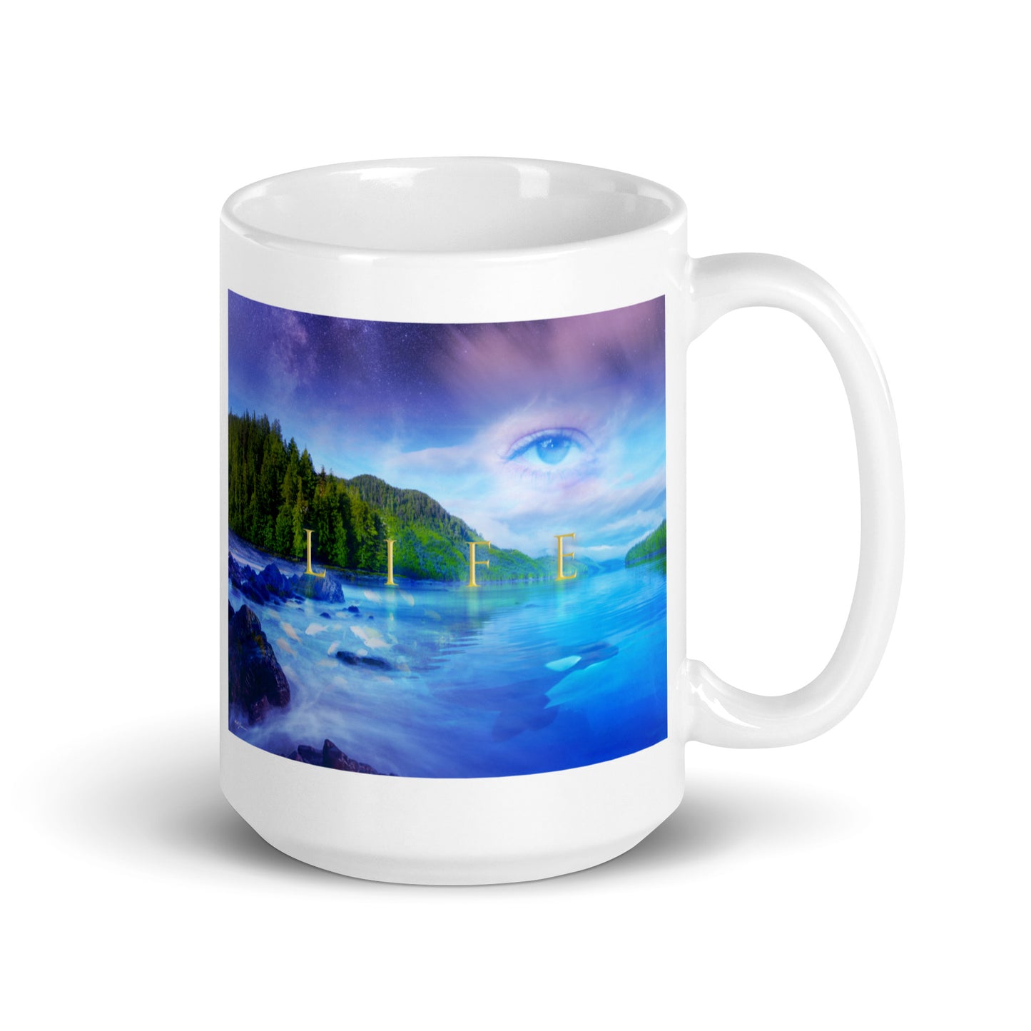 Life Landscape - White glossy mug