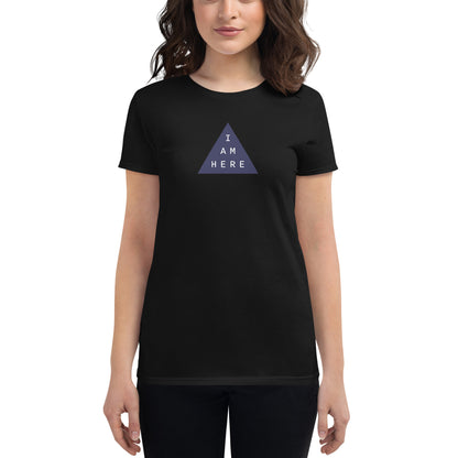 I Am Here - Purple Triangle - Women's short sleeve t-shirt
