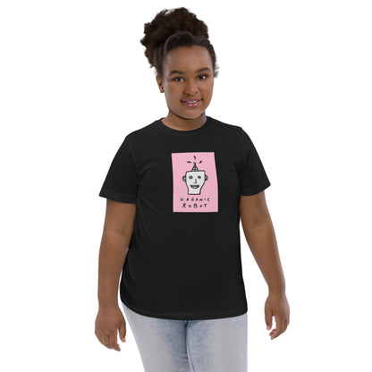 Organic Robot, Pink - Youth jersey t-shirt
